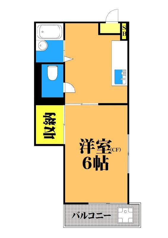 コーポ福寿 3-D号室 間取り