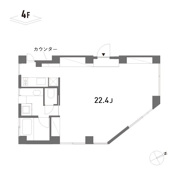 aobadai .hillz 402号室 間取り