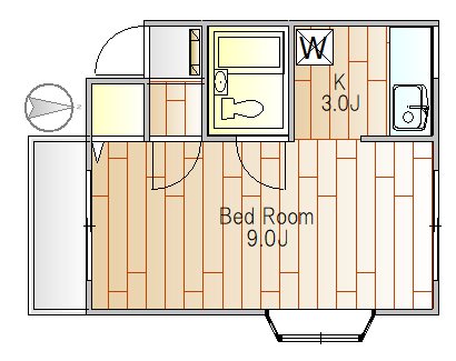 ガーデンハウス鷹番 A-3号室 間取り