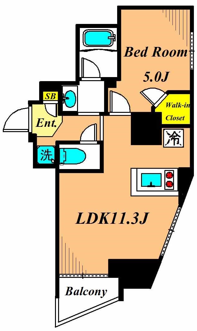 レジディア大森Ⅲ  202号室 間取り