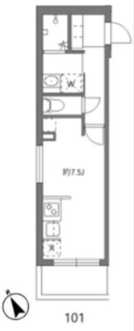 アリカ大森1 101号室 間取り