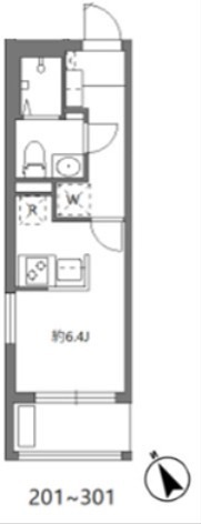アリカ大森1 301号室 間取り
