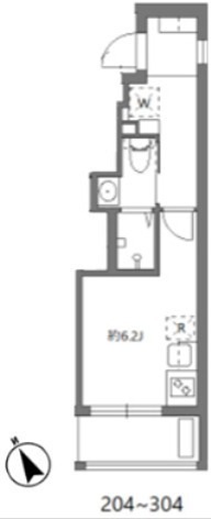 アリカ大森1 204号室 間取り