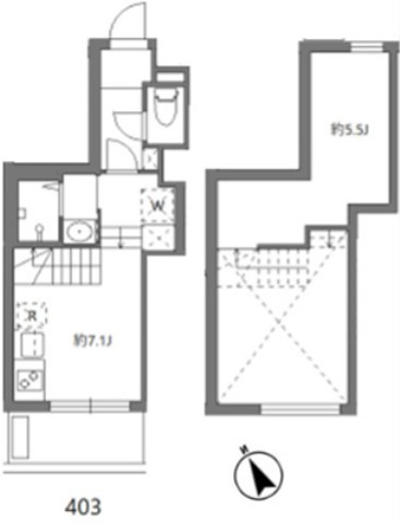 アリカ大森1 403号室 間取り