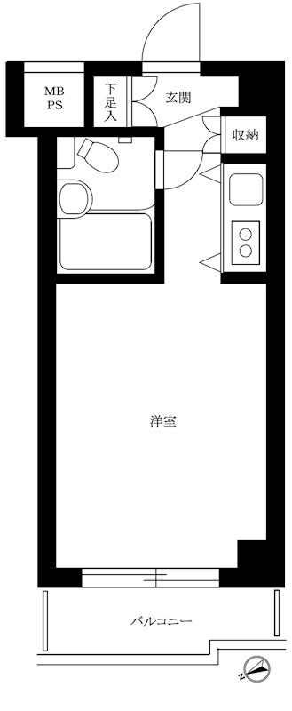 シティコート桜丘 504号室 間取り