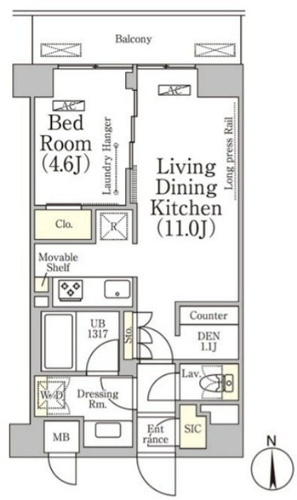 ベルファース大森山王 101号室 間取り