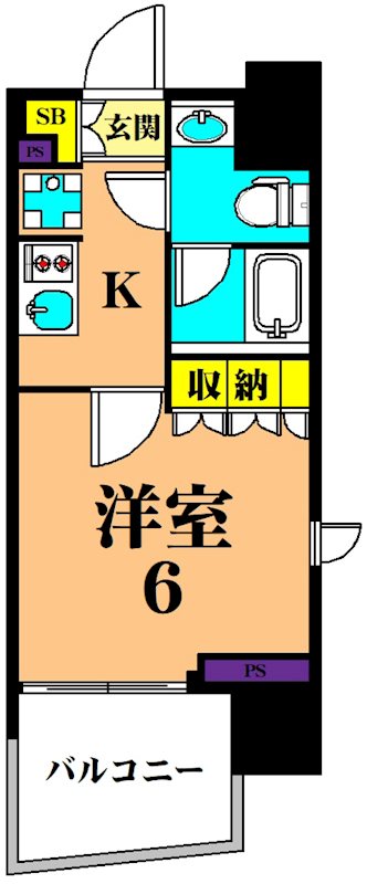 ルフォンプログレ品川大井  1104号室 間取り