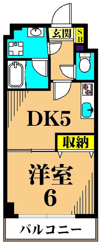 アミーゴ仲六郷 202号室 間取り