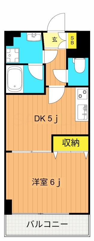 アミーゴ仲六郷 202号室 間取り