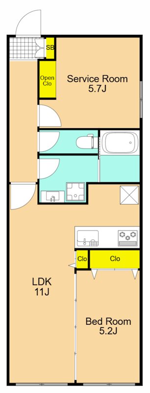 GRAN PASEO大井町  403号室 間取り