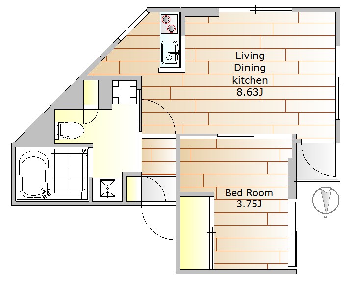 Feliz 201号室 間取り