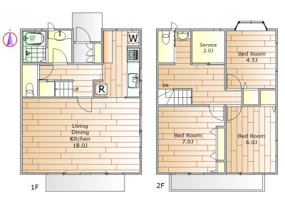 八雲テラスハウス Ａ棟号室 間取り