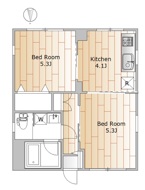 CIELO 101号室 間取り