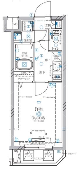 ディアレイシャス等々力 301号室 間取り
