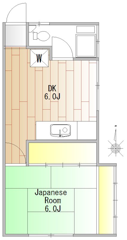 笹野アパート 1号室 間取り