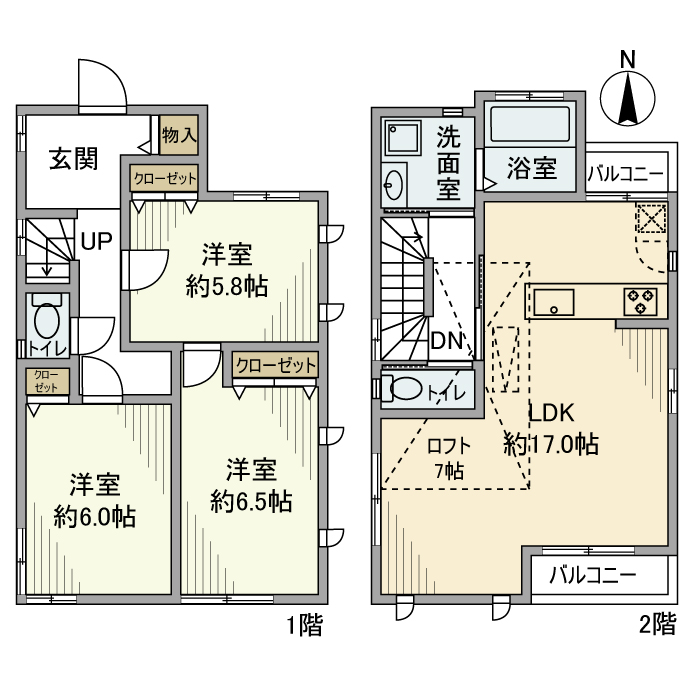 南雪谷戸建 間取り