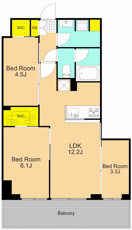 Iris南大井 503号室 間取り
