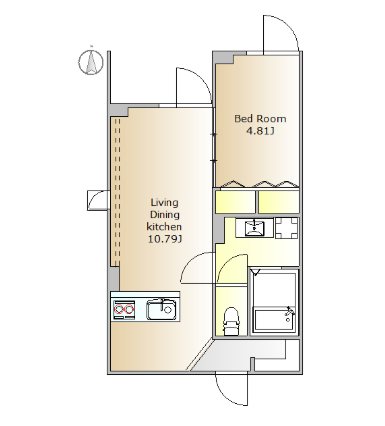 GC西小山 503号室 間取り