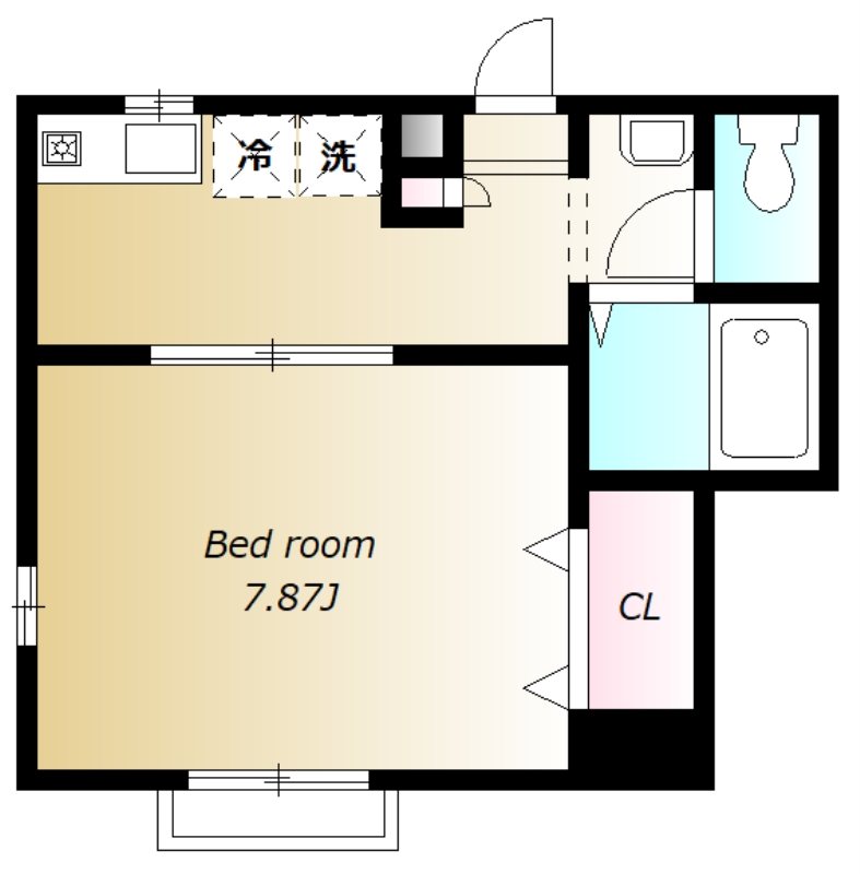 ベレーザ 101号室 間取り