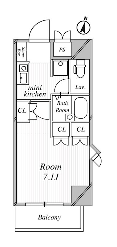 プレサーブ・K 1001号室 間取り
