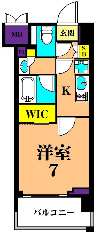 ルフォンプログレ西大井プレミア 710号室 間取り