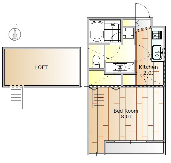 シトラス館 302号室 間取り