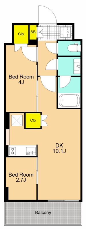 パークアクシス品川南大井パークフロント 636号室 間取り