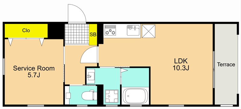 CREST　COURT 101号室 間取り