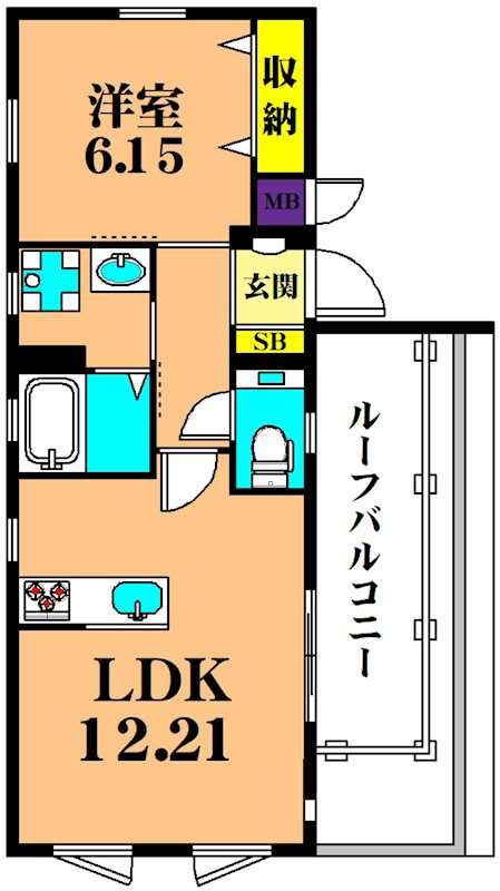 CREST COURT 301号室 間取り