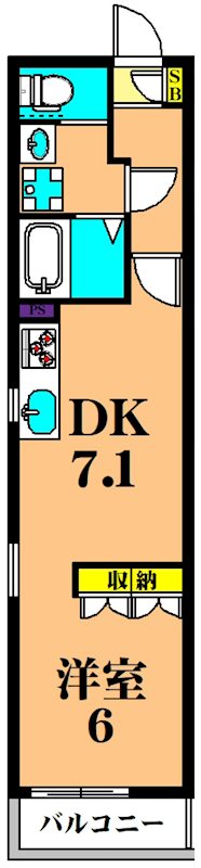 フェリーチェ 207号室 間取り