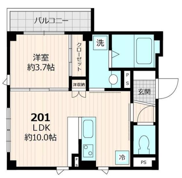 グランリュクス東大井 301号室 間取り