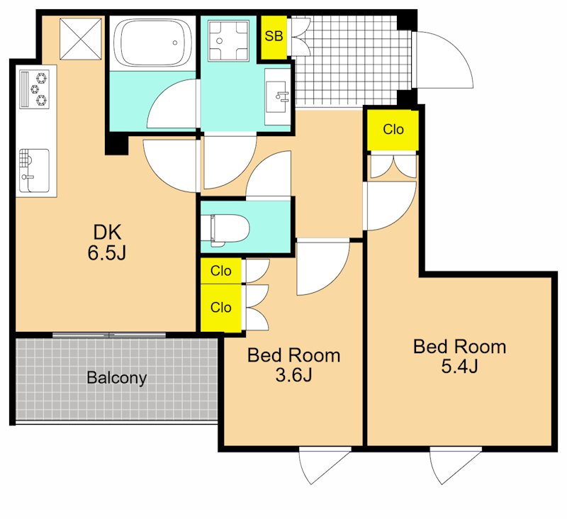 コンフォリア・リヴ南品川 227号室 間取り