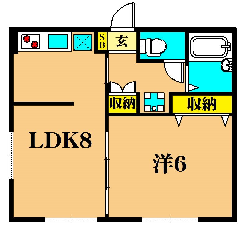メゾン櫻井 201号室 間取り