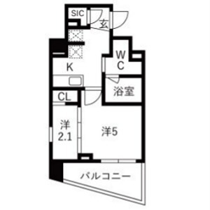 GRAN　PASEO蒲田Ⅲ 503号室 間取り