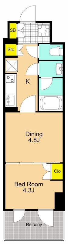 パークアクシス品川南大井パークフロント 335号室 間取り