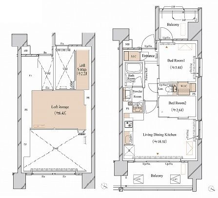 ブランシエスタ新丸子リバーフロント 1307号室 間取り