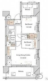 ブランシエスタ新丸子リバーフロント 1507号室 間取り