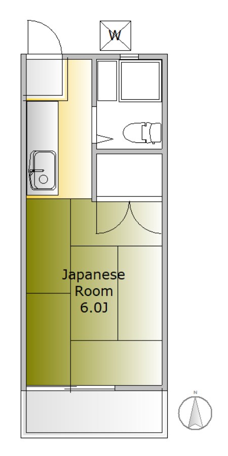 第一千束トキワコーポ 206号室 間取り