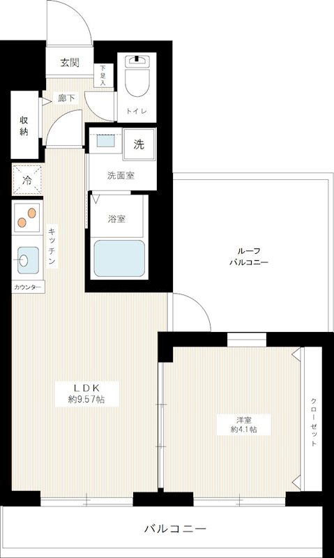 ハーモニーレジデンス東京サウスゲート 0504号室 間取り
