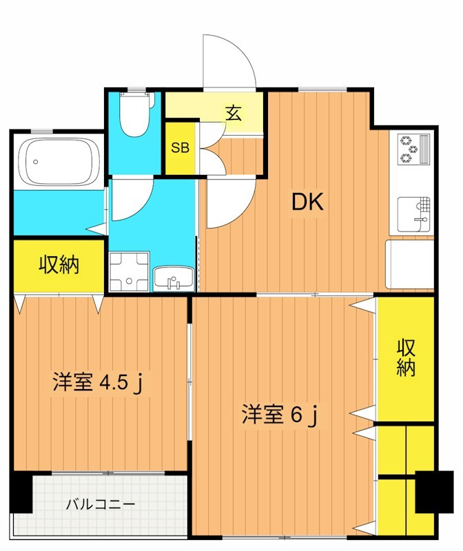 湯建ビル 303号室 間取り