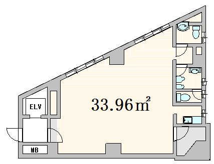 プラネットビル 6F号室 間取り
