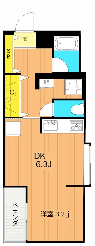 パークアベニュー 103号室 間取り