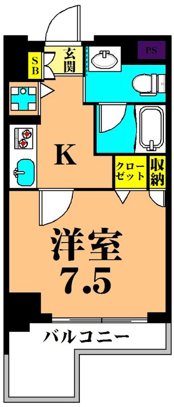 プライマル大井仙台坂 907号室 間取り