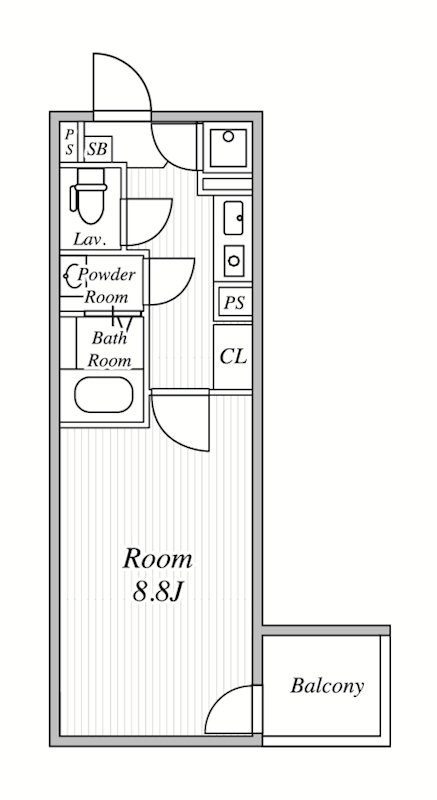 グランアリュール大鳥居 1304号室 間取り