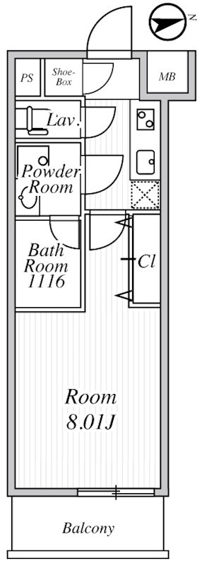 WING TERRACE 大鳥居 303号室 間取り