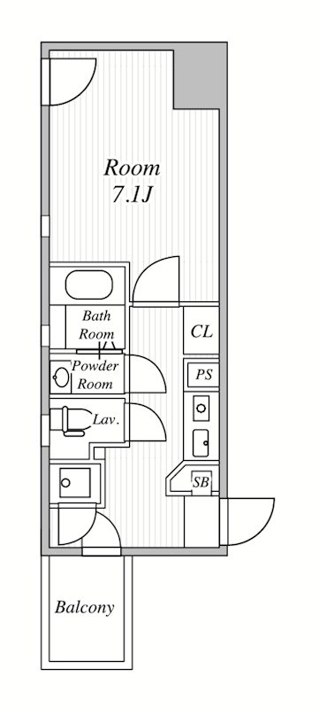 グランアリュール大鳥居 605号室 間取り
