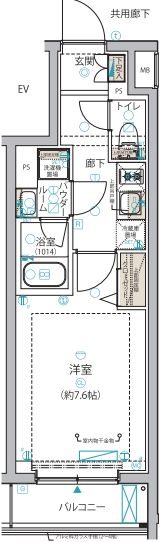 ＡＲＣＯＢＡＬＥＮＯ ＨＡＮＥＤＡⅡ 0406号室 間取り