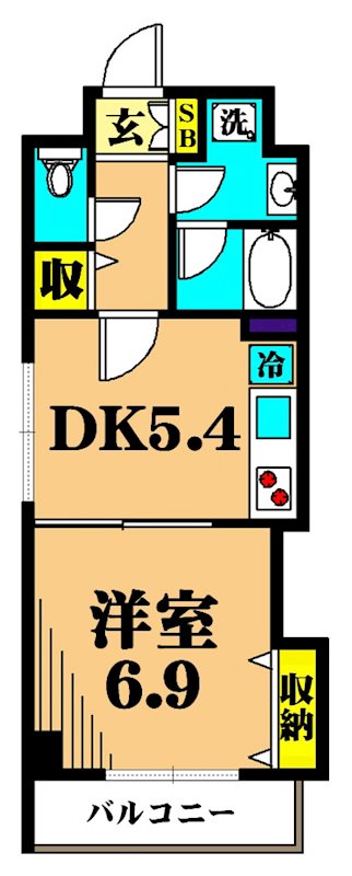 カナルマルテ 501号室 間取り