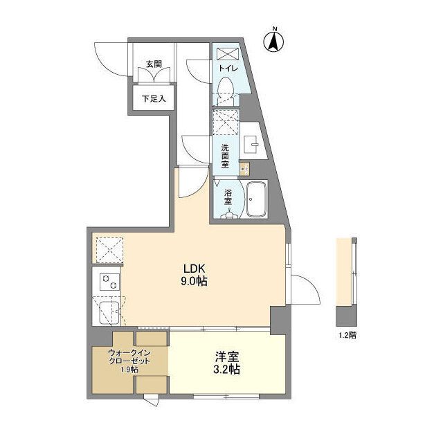 ウェルスクエア西大井 402号室 間取り