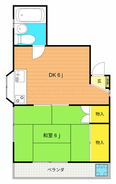 三友ハイツ 301号室 間取り